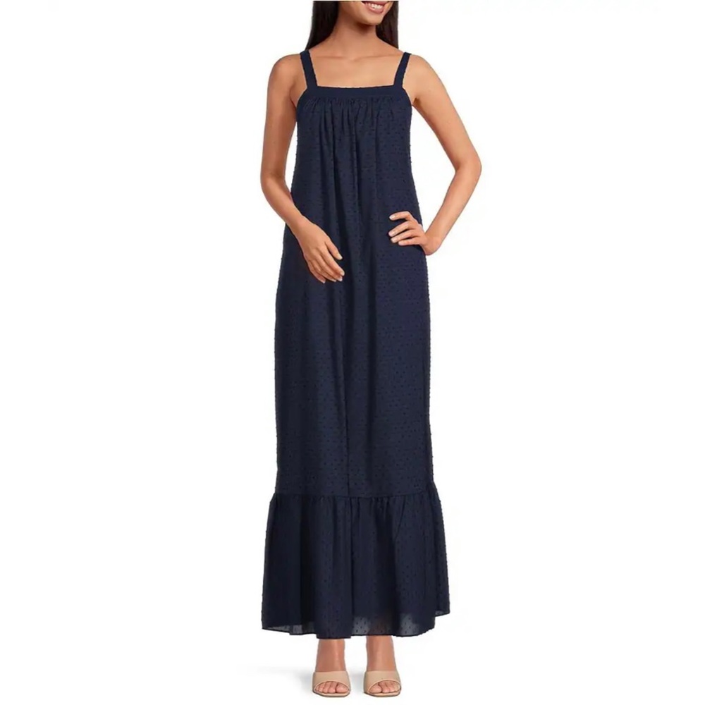 LDT Blair Square Neck Sleeveless Tiered Waistless Maxi Dress